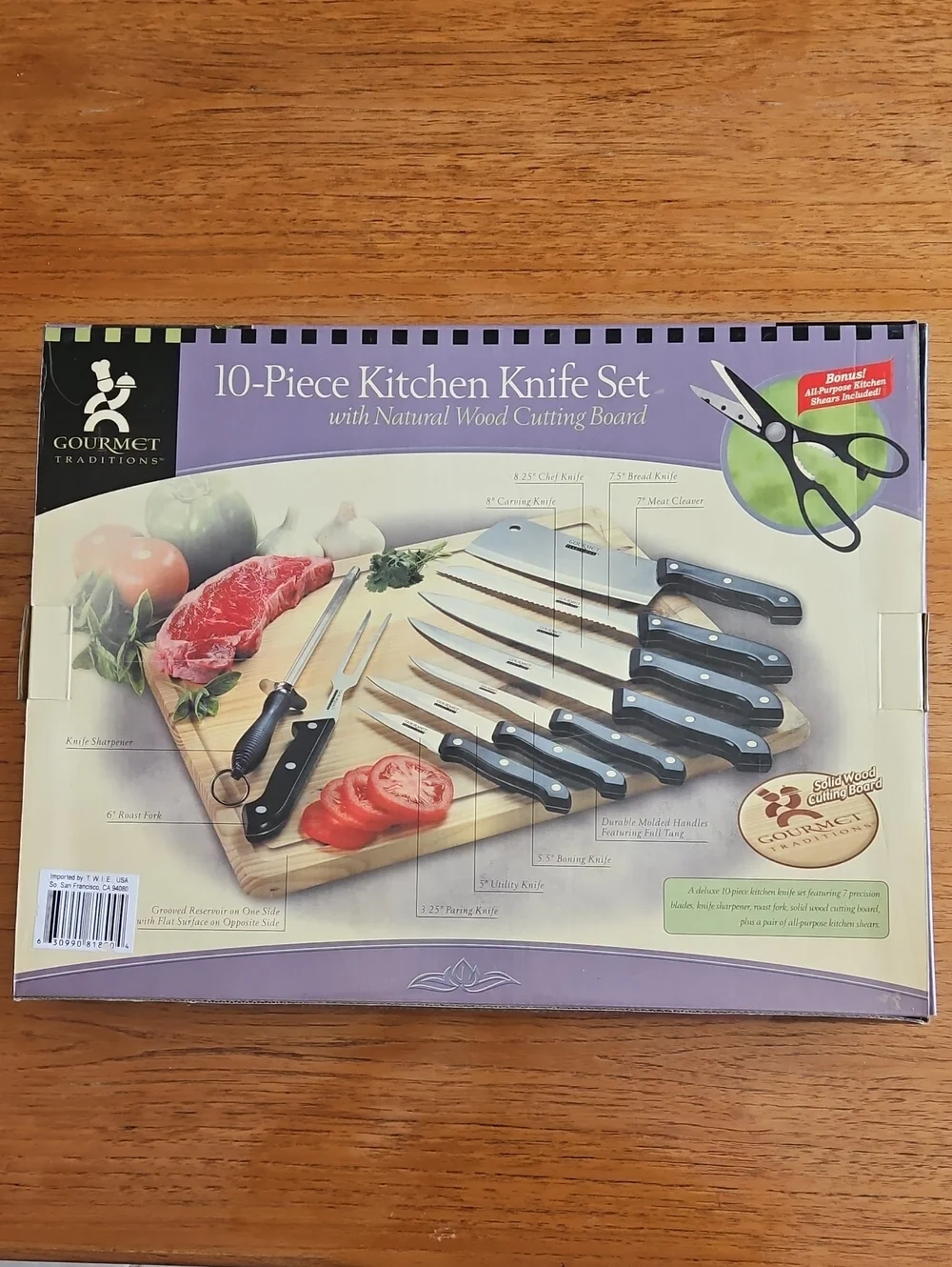 Gourmet Traditions 10 Piece Kitchen Knife Set
